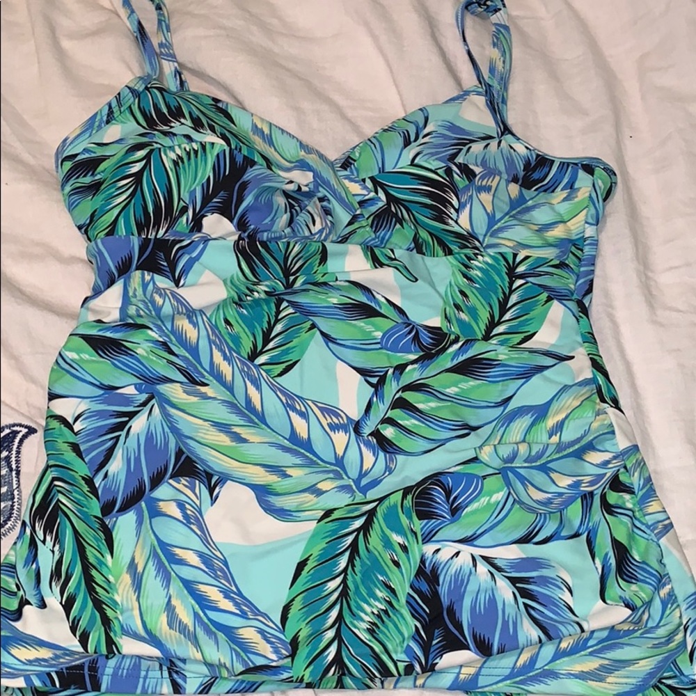 palm print tankini top